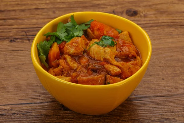 Chicken Oyster Sauce Vegetables Served Cilantro — Stock Photo, Image