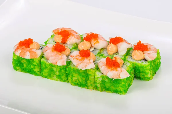 California Roll Krewetkami Serem Kremowym — Zdjęcie stockowe