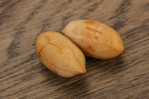 Ripe Tasty Two Whole Pecan Nuts — 스톡 사진