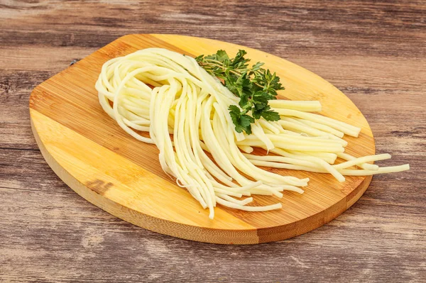 Chechil Spaghetti Cheese Snack Board — Stock Photo, Image