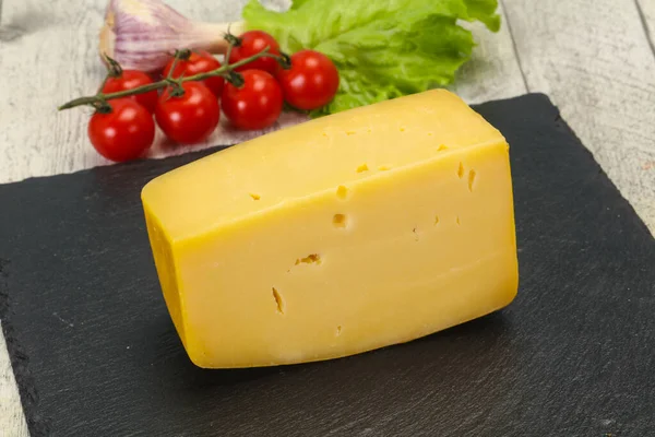 Swiss Hard Giallo Gustoso Mattone Formaggio — Foto Stock