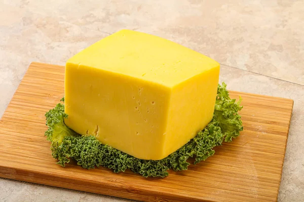 Yellow Tilsiter Cheese Dairy Product Brick — Stock Photo, Image