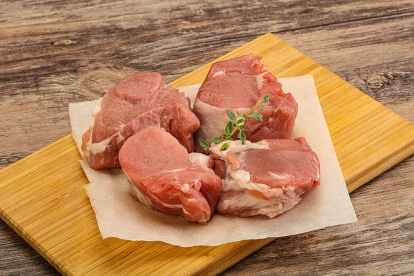 Raw Pork Tenderloin Fillet Cooking — Stock Photo, Image