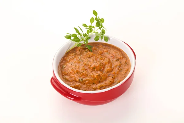 Famous Spanish Gazpacho Tomato Cold Soup — Stock Photo, Image