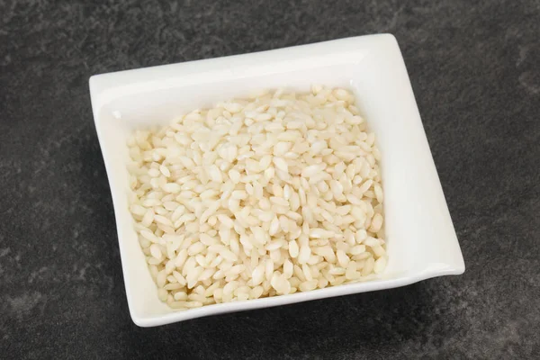 Arroz Arborio Cru Para Risoto Italiano — Fotografia de Stock