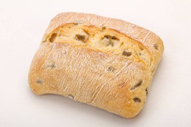 İtalyan ciabatta ekmeği ve zeytinyağı.