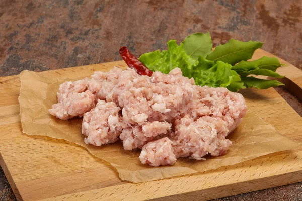 Homemade Pork Minced Meat Ready Cooking — Stock Photo, Image