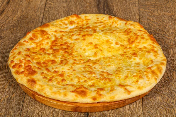 Grúz Konyha Kerek Khachapuri Hússal Sajttal — Stock Fotó