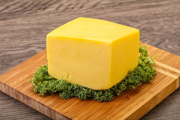 Yellow Tilsiter Cheese Dairy Product Brick — Stock Photo, Image