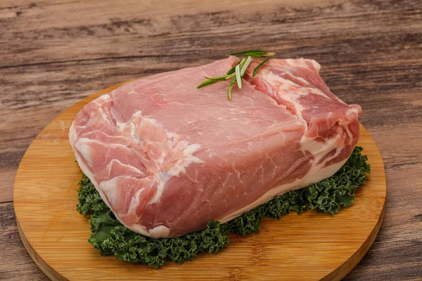 Raw Pork Meat Piece Cooking — Stock Photo, Image