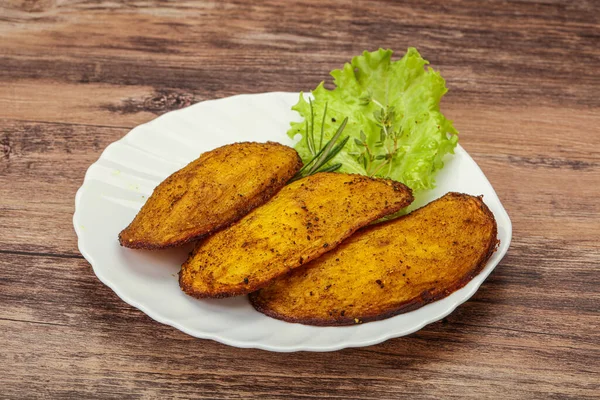 Patata Horno Con Hierbas Especias Servidas Romero —  Fotos de Stock