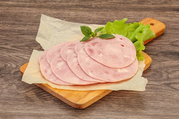 Aufgeschnittener Schweinefleisch Snack Über Bord — Stockfoto