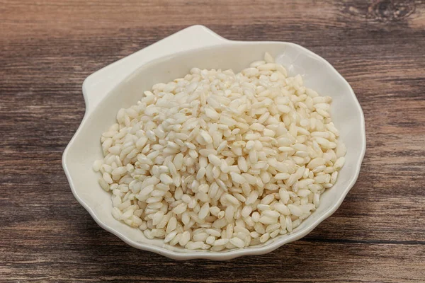 Arroz Arborio Italiano Cru Para Risotto — Fotografia de Stock