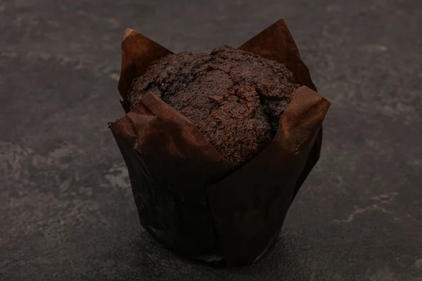 Smaklig Söt Choklad Muffin Snack Bageri — Stockfoto