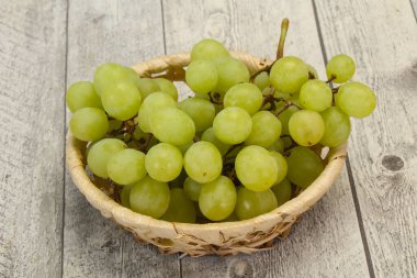 Olgun taze yeşil üzüm dalı