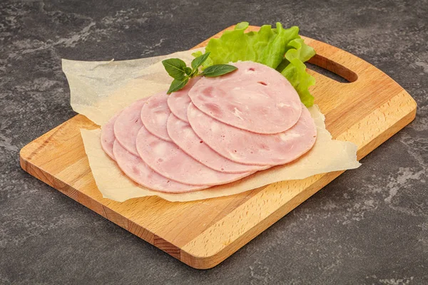 Aufgeschnittener Schweinefleisch Snack Über Bord — Stockfoto