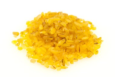 Çiğ kuru bulghur yığını pişirmeye hazır