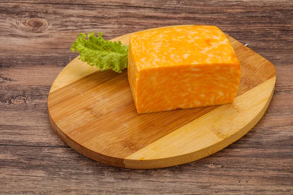 Dairy Marble Cheese Brick Board — Stock Photo, Image