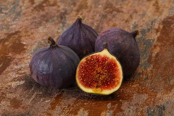 Frutas Figo Fatias Doces Maduras — Fotografia de Stock