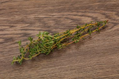 Aroma yiyeceği Taze yeşil kekik dalı