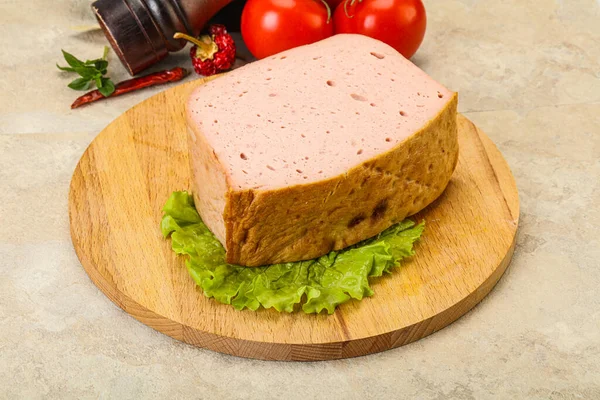 Caseiro Assado Tradicional Pedaço Pão Carne — Fotografia de Stock