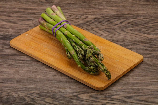 Cucina Vegana Cumulo Asparagi Crudi Cucinare — Foto Stock