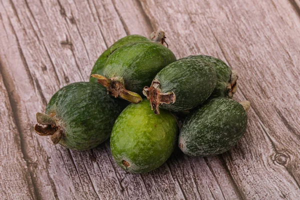 Fruta Tropical Verde Dulce Orgánica Feijoa —  Fotos de Stock