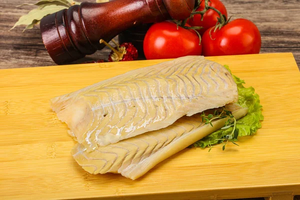 Raw Cod Fish Fillet Cooking — Stock Photo, Image