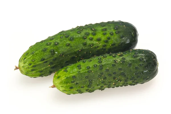 Mogen Färsk Grön Två Gurkor Redo För Vegan — Stockfoto