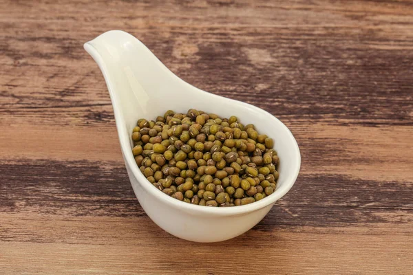 Vegetarian Cuisine Dry Green Lentil Cooking — Stock Photo, Image