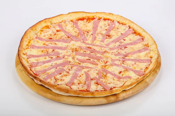 Вкусная Пицца Ветчиной Сыром — стоковое фото