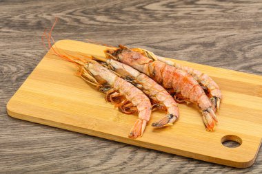 Lezzetli büyük Langoustine deniz ürünleri.