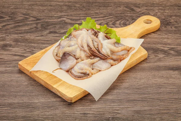 Сирі Морепродукти Восьминоги Приготування Їжі Над Дошкою — стокове фото