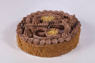 Kremalı lezzetli kek çikolatası.