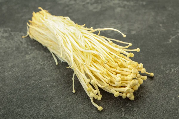 Superfood Rohe Enoki Pilze Asiatische Küche — Stockfoto