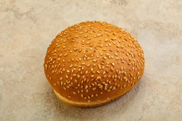 Fresh Burger Bun Sesame Seeds — Stock Photo, Image