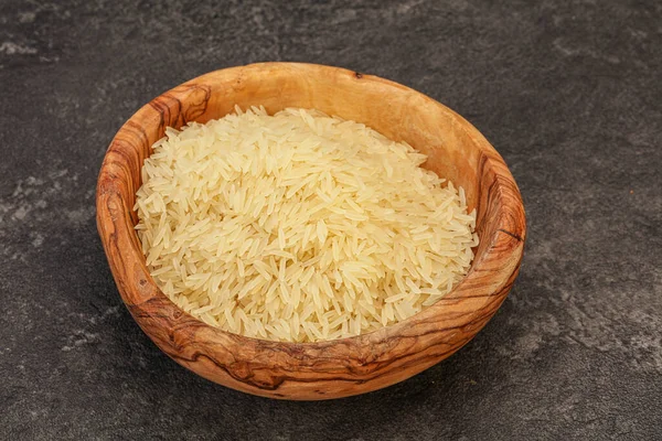 Сырой Индийский Рис Басмати Миске — стоковое фото