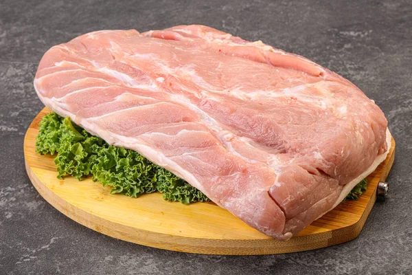 Carne Crua Lombo Porco Para Cozinhar — Fotografia de Stock