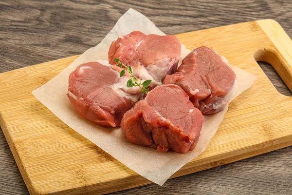 Raw Pork Tenderloin Fillet Cooking — Stock Photo, Image