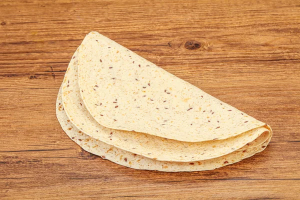 Cucina Messicana Tortilla Pane Denso Con Cereali — Foto Stock