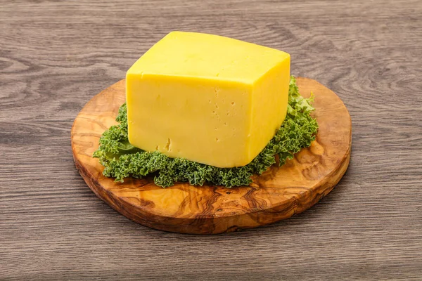 Yellow Tilsiter Käse Milchprodukt Ziegel — Stockfoto