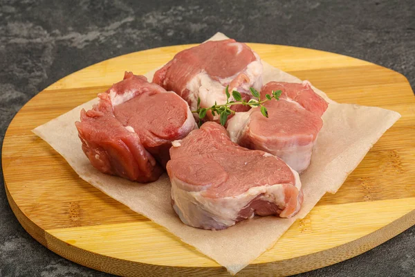 Raw Pork Tenderloin Fillet Cooking — Stock Photo, Image