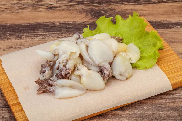 Raw Seafood Cuttlefish Cooking Board — Stock Photo, Image