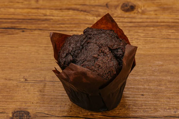 Smaklig Söt Choklad Muffin Snack Bageri — Stockfoto