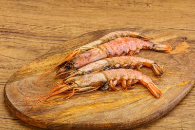 Lezzetli büyük Langoustine deniz ürünleri.