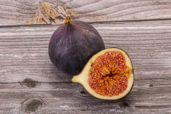 Dulce Rebanada Púrpura Higo Fruta — Foto de Stock