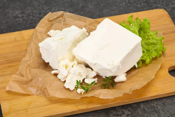 Řecký Tradiční Měkký Sýr Feta Talíři — Stock fotografie