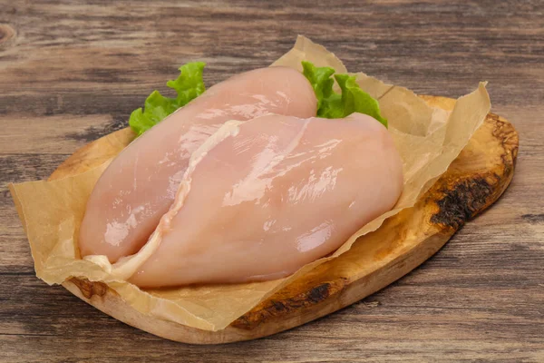 Two Raw Chicken Breast Ready Cooking — Stock Photo, Image