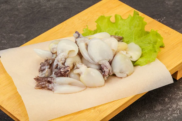 Raw Seafood Cuttlefish Cooking Board — Stock Photo, Image