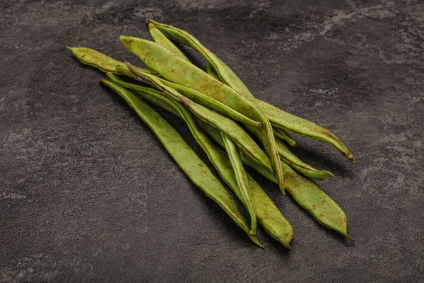 Veganistische Keuken Groene Bonenhoop Koken — Stockfoto